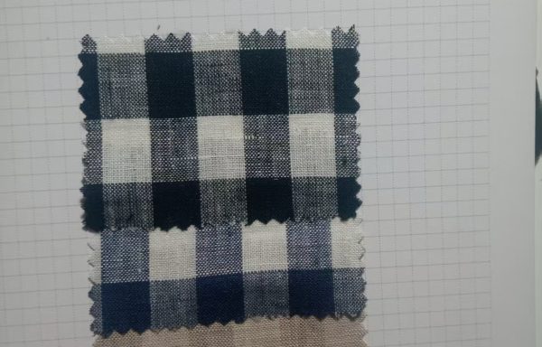 100%Linen yarn dyed checks