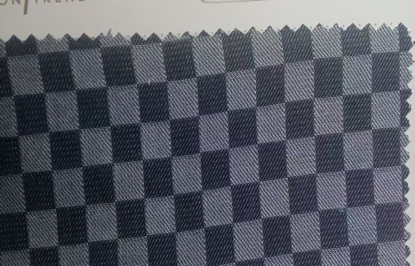 pure lyocell checkboard denim