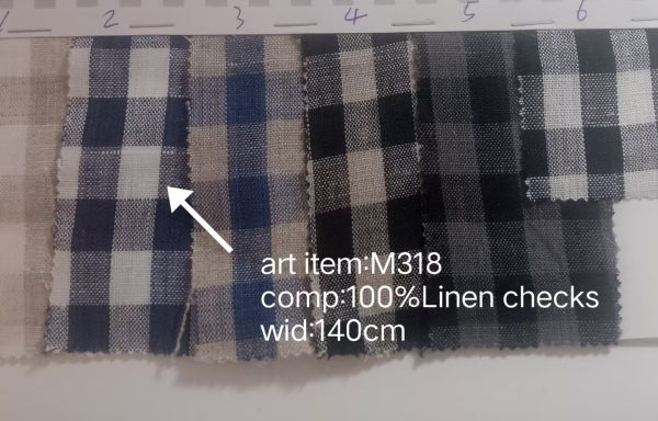 pure LINEN yarn dyed checks