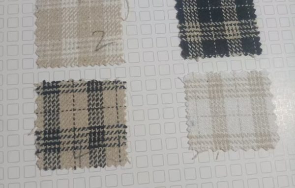Linen/ctn yarn dyed checks